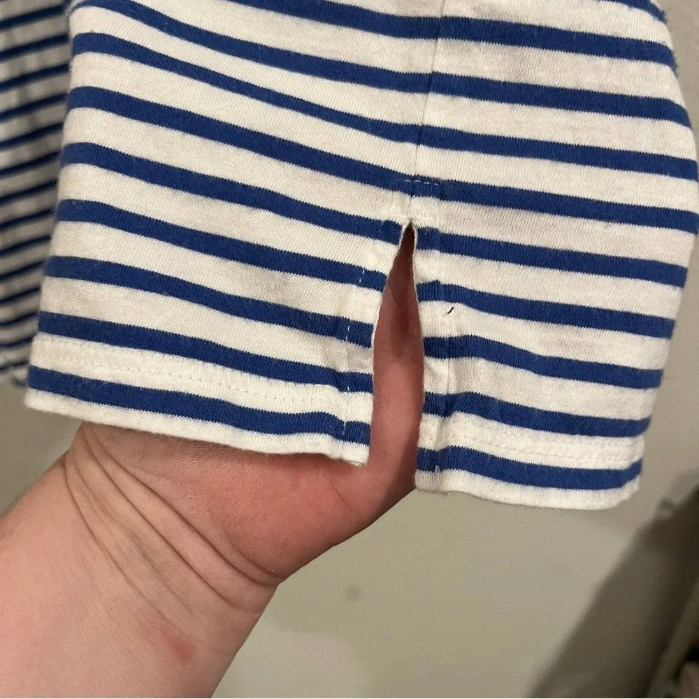 AYR size small Pima cotton blue and white stripe shirt basic old money quiet lux - Picture 2 of 8